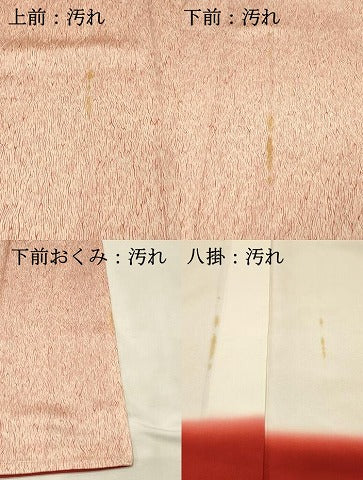 平和屋着物■上質な小紋　枝葉地紋　木目文　正絹　逸品　DABH3119qp