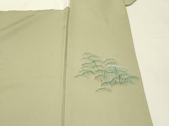 平和屋着物■訪問着　手描き　風景樹林文　中山道　暈し染め　金彩　正絹　逸品　DABH3129qp