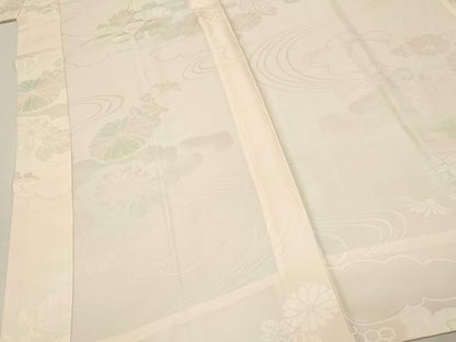 平和屋着物■長襦袢　無双仕立て　流水菊地紋　暈し染め　正絹　逸品　DABH3131qp