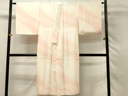 平和屋着物■長襦袢　無双仕立て　作家物　花がすみ　暈し染め　半衿刺繍　正絹　逸品　DABH3132qp