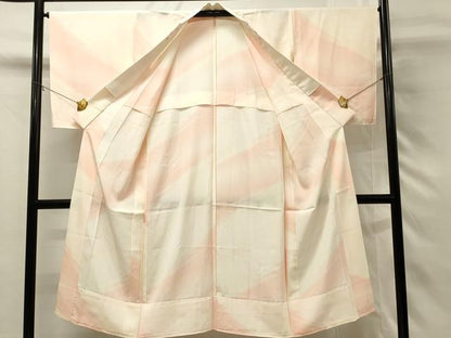 平和屋着物■長襦袢　無双仕立て　作家物　花がすみ　暈し染め　半衿刺繍　正絹　逸品　DABH3132qp