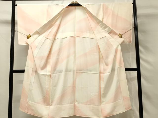 平和屋着物■長襦袢　無双仕立て　作家物　花がすみ　暈し染め　半衿刺繍　正絹　逸品　DABH3132qp