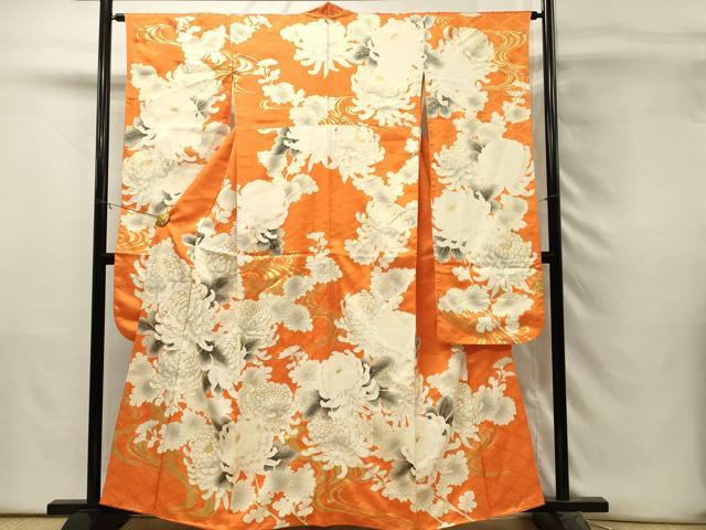 平和屋着物■豪華振袖　駒刺繍　乱菊　金彩　正絹　逸品　DABH3136qp