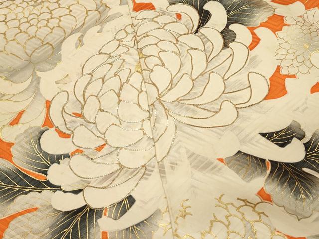 平和屋着物■豪華振袖　駒刺繍　乱菊　金彩　正絹　逸品　DABH3136qp