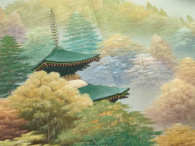 平和屋着物■豪華黒留袖　作家物　神護寺　暈し染め　金彩　正絹　逸品　DABH3139qp