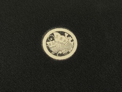 平和屋着物■豪華黒留袖　飛鶴枝梅文　暈し染め　金銀彩　正絹　逸品　DABH3140qp