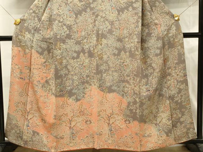 平和屋着物■訪問着　鳥獣花文　暈し染め　鬼しぼ縮緬　正絹　逸品　DABH3147qp