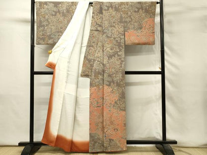 平和屋着物■訪問着　鳥獣花文　暈し染め　鬼しぼ縮緬　正絹　逸品　DABH3147qp