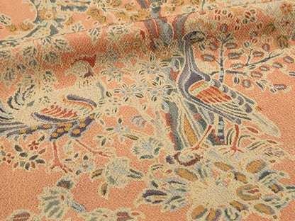 平和屋着物■訪問着　鳥獣花文　暈し染め　鬼しぼ縮緬　正絹　逸品　DABH3147qp