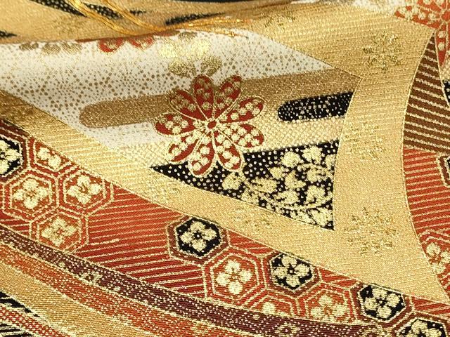 平和屋着物■豪華黒留袖　作家物　駒刺繍　飛鶴花文　金彩　正絹　逸品　DABH3151qp
