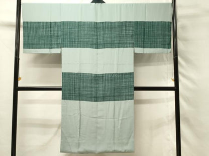 平和屋着物■男性　長襦袢　袷　格子　正絹　逸品　DABH3155qp