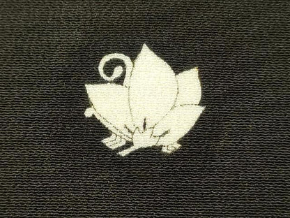 平和屋着物■豪華黒留袖　刺繍　尾長鳥花松文　金銀彩　正絹　逸品　DABH3169qp