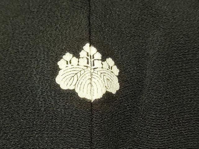 平和屋着物■豪華黒留袖　駒刺繍　尾長鳥花文　金彩　正絹　逸品　DABH3170qp