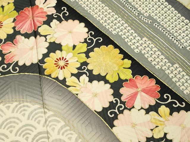 平和屋着物■豪華振袖　重ね山花唐草文　金彩　正絹　逸品　DABH3247qp