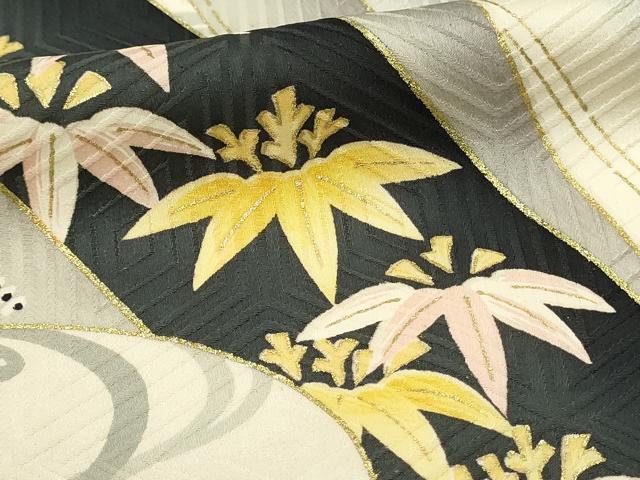 平和屋着物■豪華振袖　重ね山花唐草文　金彩　正絹　逸品　DABH3247qp