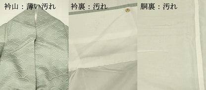 平和屋着物■上質な小紋　青海波地紋　暈し染め　正絹　逸品　DABH3248qp