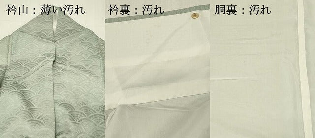 平和屋着物■上質な小紋　青海波地紋　暈し染め　正絹　逸品　DABH3248qp