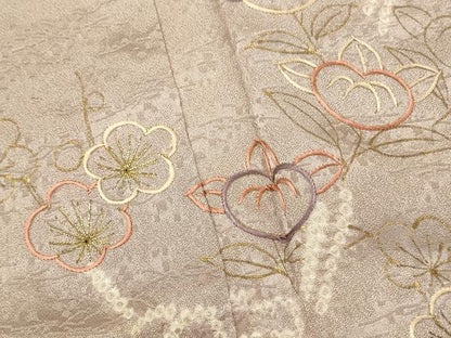 平和屋着物■訪問着　絞り　刺繍　枝花文　金彩　小田急百貨店扱い　正絹　逸品　DABH3254qp