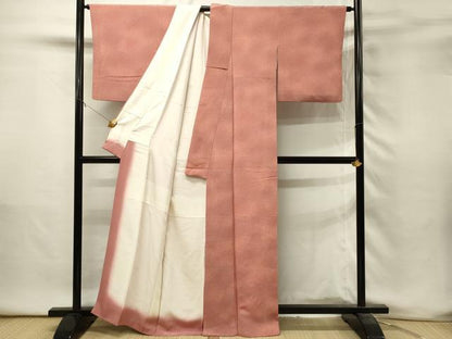 平和屋着物■上質な小紋　作家物　霞文　暈し染め　鬼しぼ縮緬　正絹　逸品　DABH3265qp