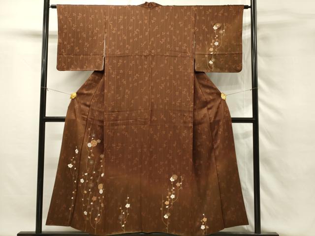 平和屋着物■訪問着　枝梅文　暈し染め　金彩　正絹　逸品　DABH3268qp
