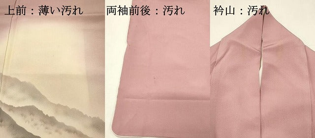 平和屋着物■訪問着　重ね山樹林文　暈し染め　正絹　逸品　DABH3272qp