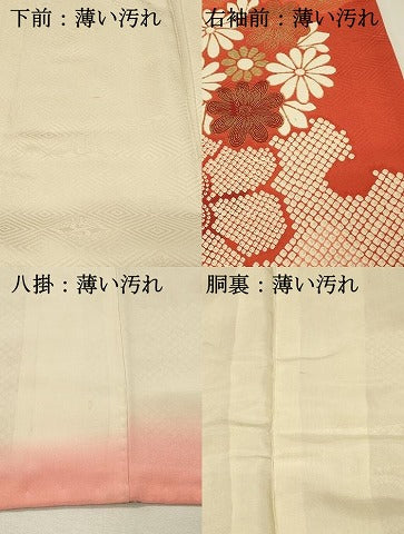 平和屋着物■豪華振袖　舞花文　鹿の子　金彩　正絹　逸品　DABH3281qp