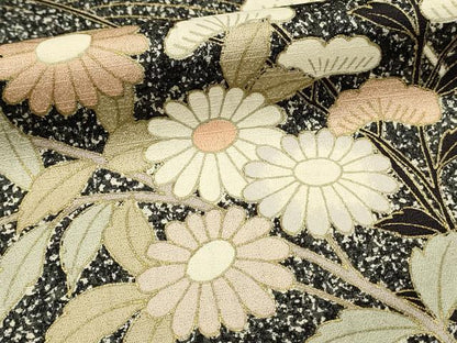 平和屋着物■訪問着　冊子花松文　枝梅　たたき染め　金彩　正絹　逸品　DABH3285qp