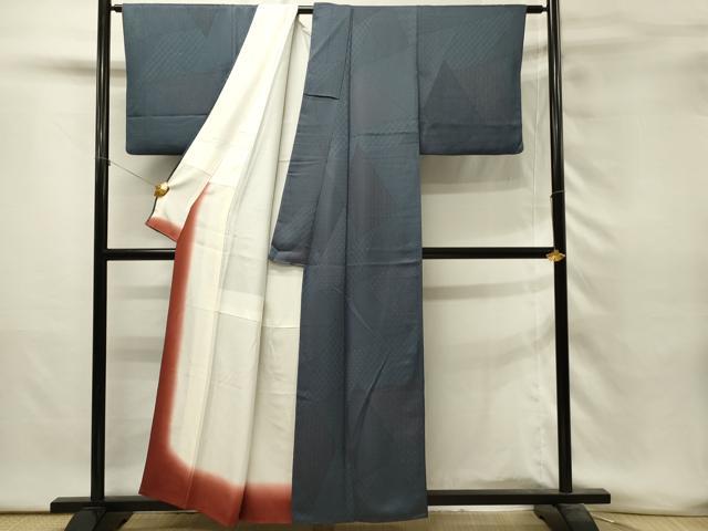 平和屋着物■上質な小紋　切嵌吉祥花文　正絹　逸品　DABH3286qp