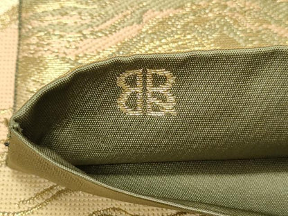 平和屋着物◎西陣　服部織物謹製　六通柄袋帯　霞文　金糸　正絹　逸品　DABH3333qp