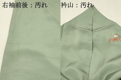 平和屋着物■訪問着　御所車風景花文　暈し染め　金彩　正絹　逸品　DABH3349qp