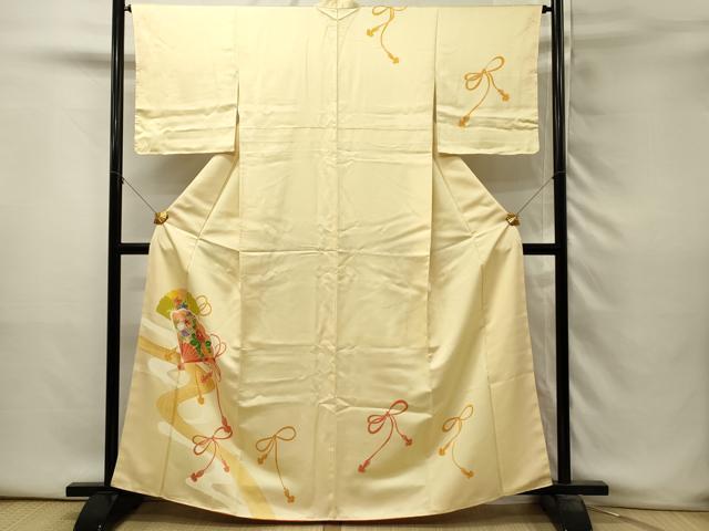 平和屋着物■訪問着　扇面花文　正絹　逸品　DABH3351qp