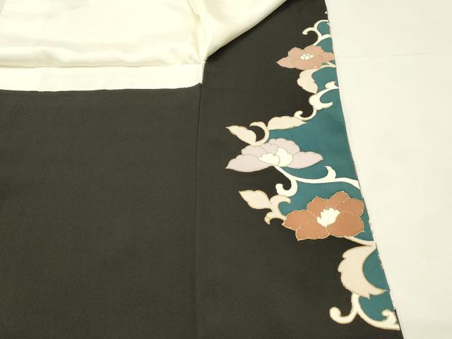 平和屋着物■豪華黒留袖　駒刺繍　鳳凰更紗花文　金彩　三越扱い　正絹　逸品　DABH3352qp