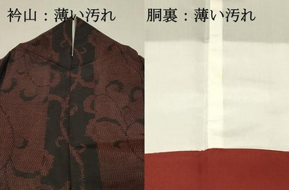 平和屋着物■本場大島紬　唐草間道　正絹　逸品　DABH3357qp