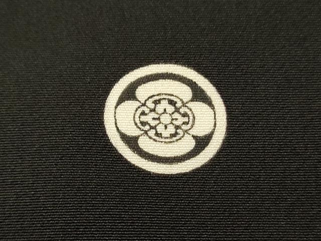 平和屋着物■豪華黒留袖　駒刺繍　飛鶴扇面花文　金彩　正絹　逸品　DABH3358qp