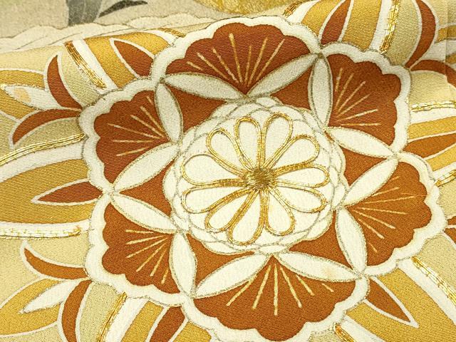 平和屋着物■豪華黒留袖　駒刺繍　正倉院花文　金彩　正絹　逸品　DABH3364qp