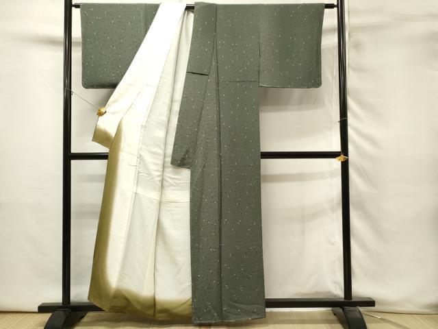 平和屋着物■上質な小紋　抽象文　みはし　反端付き　正絹　逸品　未使用　DABH3377qp