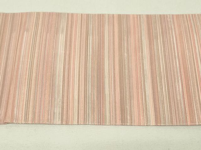 平和屋着物◎九寸名古屋帯　横段文　金糸　正絹　逸品　DABH3419qp