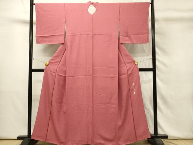 平和屋着物■本草木染作家　瑞寶　色無地　今様色　正絹　逸品　未使用　DABH3442qp