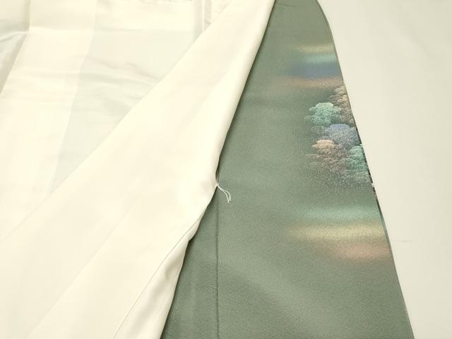 平和屋着物■豪華色留袖　風景樹林文　枝桜　暈し染め　金彩　正絹　逸品　DABH3446qp