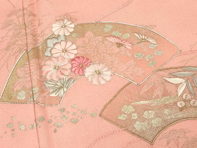 平和屋着物■訪問着　駒刺繍　絞り　地紙花文　暈し染め　金彩　正絹　逸品　未使用　DABH3461qp