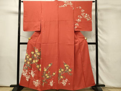 平和屋着物■訪問着　駒刺繍　枝花文　金彩　正絹　逸品　DABH3462qp