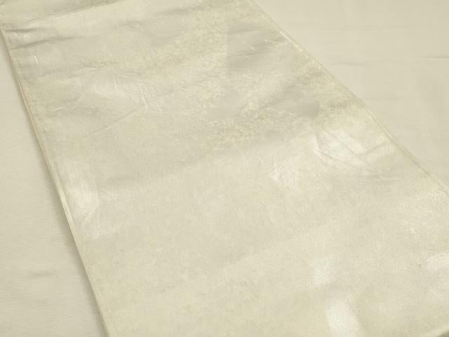 平和屋着物◎六通柄袋帯　箔散らし　銀彩　正絹　逸品　DABH3477qp