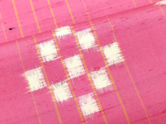 平和屋着物●本場琉球絣　紬　反物　着尺　証紙付き　逸品　未使用　DABH3533zy