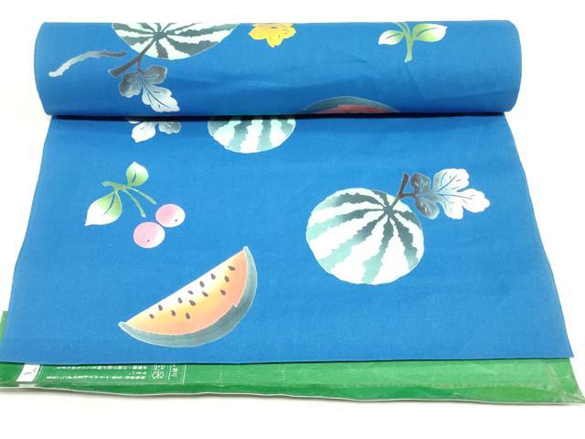平和屋着物＊夏物　浴衣　反物　着尺　注染　三勝染　成り物　綿　逸品　未使用　DABH3554zy
