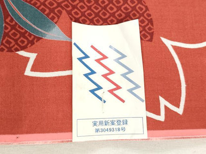 平和屋着物＊夏物　浴衣　反物　着尺　舞桜文　クイーンサイズ　綿　逸品　未使用　DABH3555zy