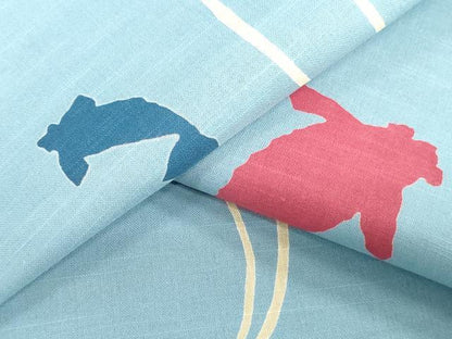 平和屋着物＊夏物　浴衣　反物　着尺　tumori chisato　金魚　クイーンサイズ　綿　逸品　未使用　DABH3557zy