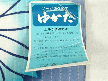平和屋着物＊夏物　浴衣　反物　着尺　注染　枝花文　綿　逸品　未使用　DABH3559zy