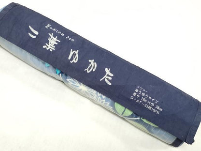 平和屋着物＊夏物　浴衣　反物　着尺　注染　枝花文　綿　逸品　未使用　DABH3559zy