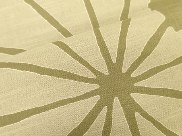 平和屋着物＊夏物　浴衣　反物　着尺　注染　tumori chisato　麻の葉間道　舞桜文　クインサイズ　綿　逸品　未使用　DABH3567zy