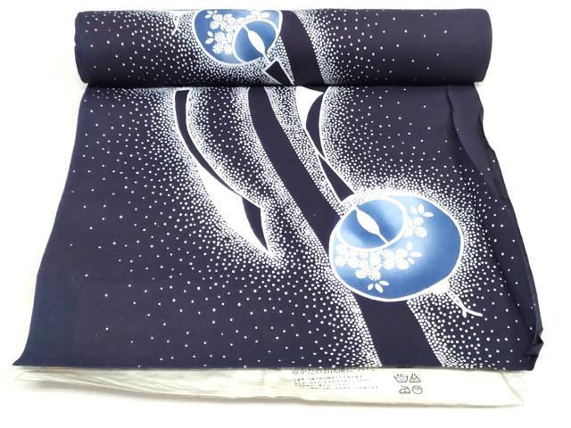 平和屋着物＊夏物　浴衣　反物　着尺　注染　風鈴　綿　逸品　未使用　DABH3569zy